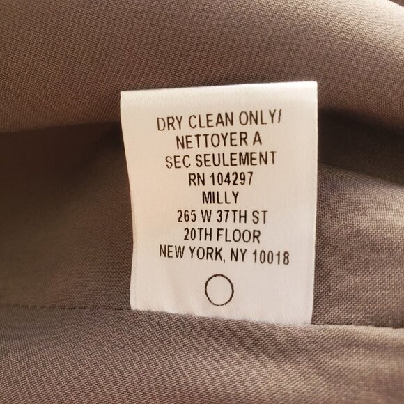 Milly NY Pencil Skirt Asymmetrical Zip Front Gray Black Viscose Womens Size 10 - Picture 7 of 8